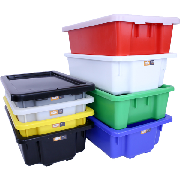 32-Litre Stack and Nest Plastic Storage Containers Food Grade #7