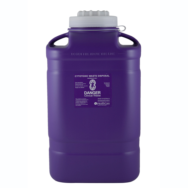 Cytotoxic Sharps 19 Litre Clinical Waste Disposal Container