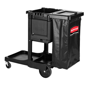 Rubbermaid Traditional Janitor Cart with Locking Cabinet and Waste Cover