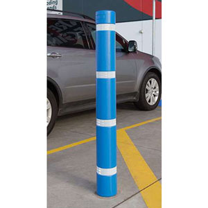 Skinz One-Piece Sleeve for existing Bollards - Blue Reflective