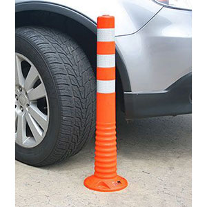 Flexible Plastic Bollard Highly Visible One Piece