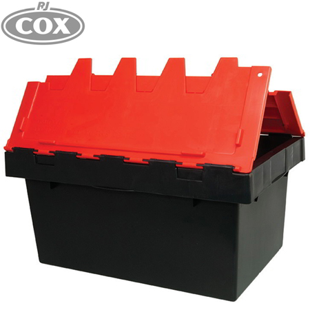 Security Crate with attached lockable hinging lid