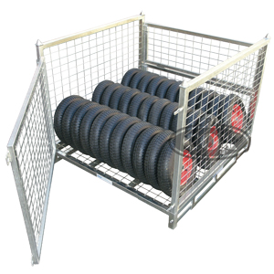 Stillage Cage Pallet Sized with Access Gates