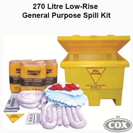 General Purpose Spill Control Kit for Spills up to 270 Litre in Low-Rise Container