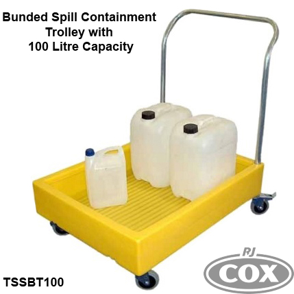 Bunded Spill Containment Trolley with 100 Litre Capacity