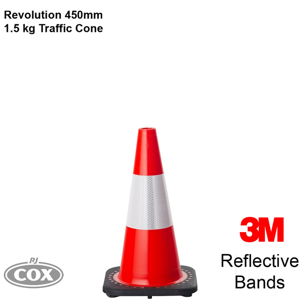Traffic cone with reflective sleeve - Witches Hats