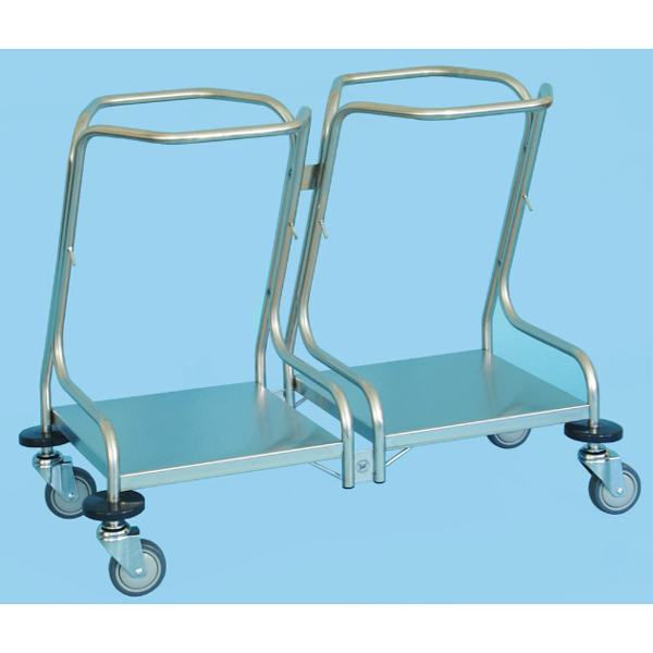 Stainless-Steel Double Linen Skip - Soiled Linen trolley