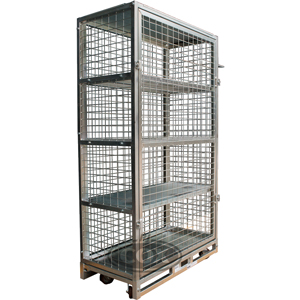 Multi-Use Storage Cage with Shelves