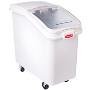 Rubbermaid Mobile Ingredient Bin with sliding hinged lid FG360088WHT