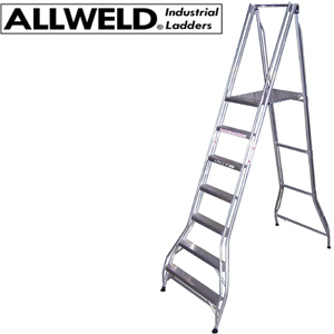 Allweld Folding Platform Ladder - heavy-duty 200kg Rating