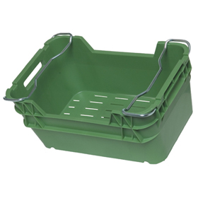 Produce Small Vented Plastic Crate with handle