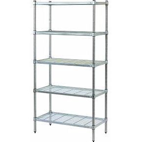Mantova Post Style Shelving with Wire Grid Shelves