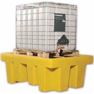 Single IBC Spill Containment Unit - Spill Pallet with Removable Decking