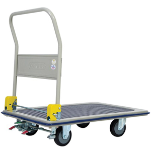 Jumbo Medium Folding Handle Platform Trolley with Footbrake