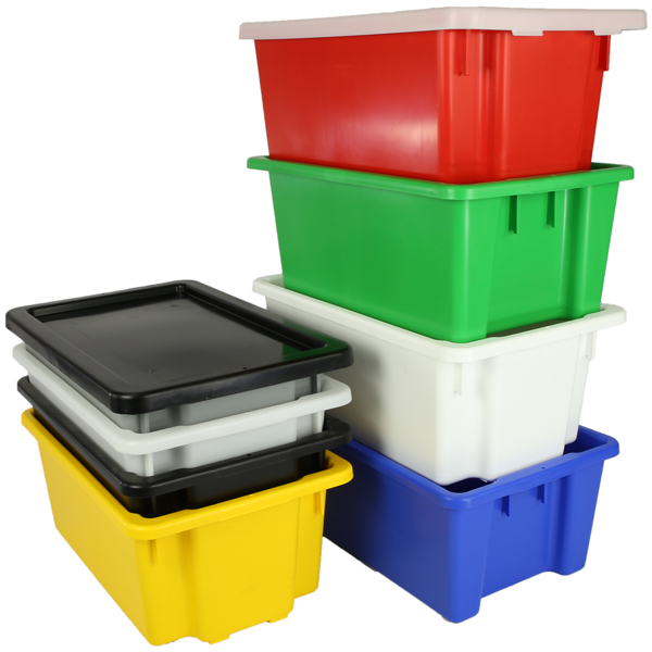 52-Litre Stack and Nest Plastic Storage Containers Food Grade #10