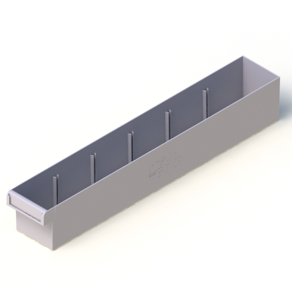 Extra-Long Tech Tray Plastic Shelf Sorting and Storage Bin