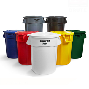 Rubbermaid 2632 BRUTE 121 Litre Round Container and Accessories