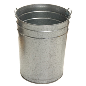 Garbage Bin 55 Litre Galvanised with Carry Handles