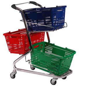 Basket Shopping Trolley 2-3 Handy Baskets