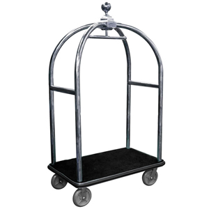 Budget Silver Birdcage Trolley Concierge Cart