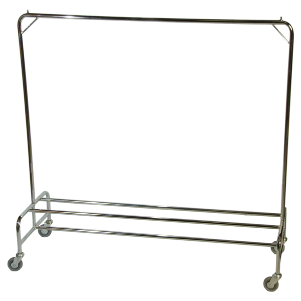 Stainless-Steel Heavy-Duty Garment Rail Trolley | Versatile Storage Solution