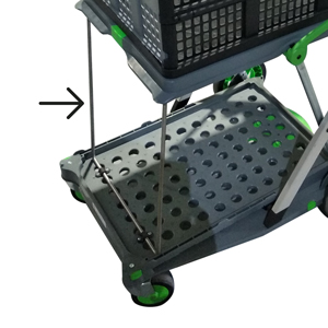 Clax Cart Upper Deck Rod Support