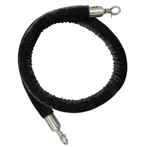 Black Velvet 1.5m Rope with Dog Clip Ends