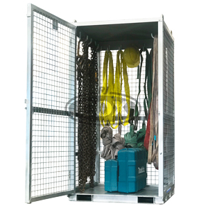 Rigging Storage Cage with Lockable Gate