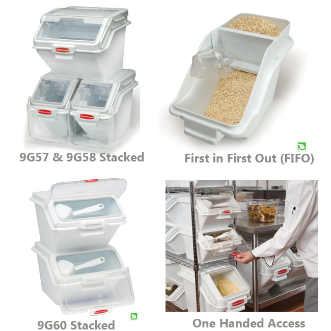 Good design, good lid, good build, only if it can be a bit cheaper and more availability. I wanted to buy a second one but it's not available from Amazon anymore. I use it in my store for a 50kg bag of powder, works great.