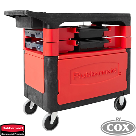 Rubbermaid Trades Cart with Locking Cabinet FG6180-88