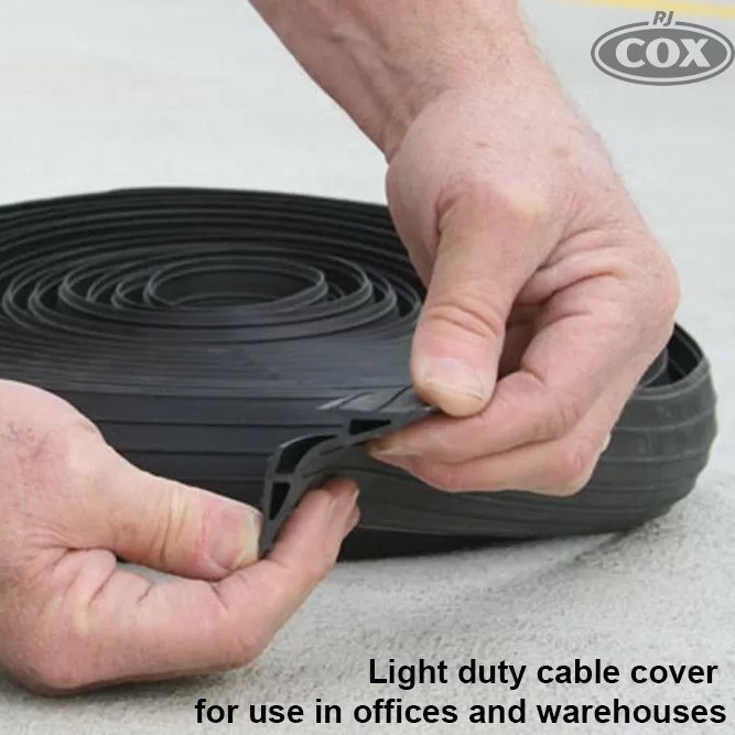Cable cover for use in offices and warehouses