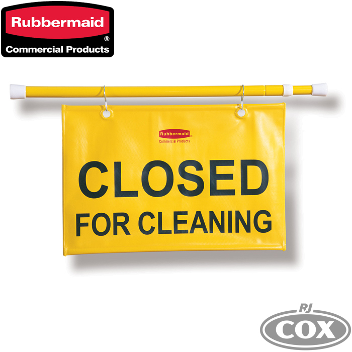 Rubbermaid Doorway Hanging Sign with Closed for Cleaning