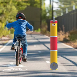 Bicycle Path Access Bollards Holding Rail Bollard