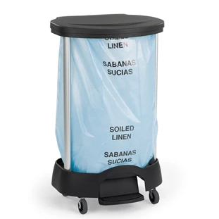 Rubbermaid Step-on 110 Litre Linen Hamper/ Waste Bag Trolley FG630000BLA