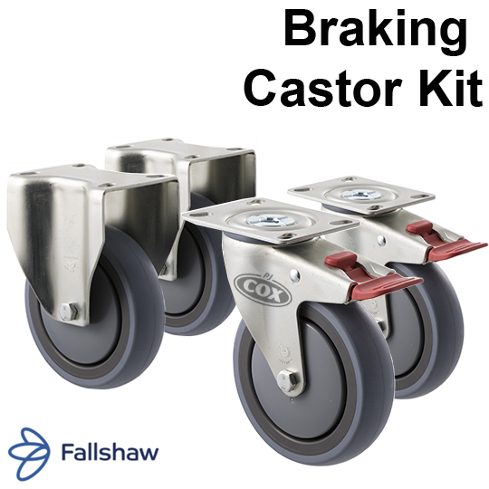 Castors with Brakes for Rubbermaid Utility Carts