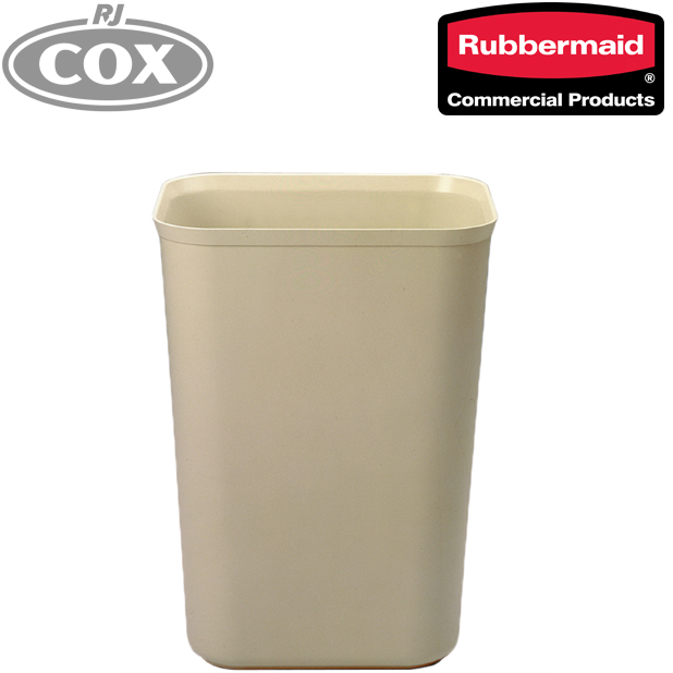 Rubbermaid Beige Rectangular Fire-Resistant Rubbish Bin