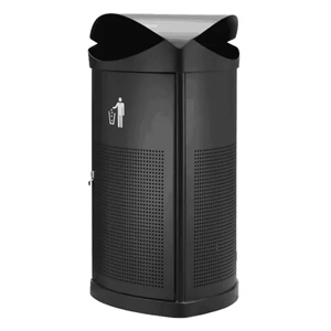 55 Litre Outdoor Waste Bin with Rain Top