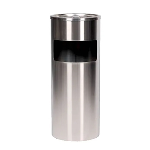 Indoor Lobby Bin with Ashtray 16 Litre Stainless Steel