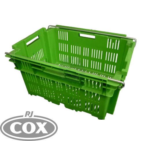 Produce Crate Large Plastic Vented container with Handles