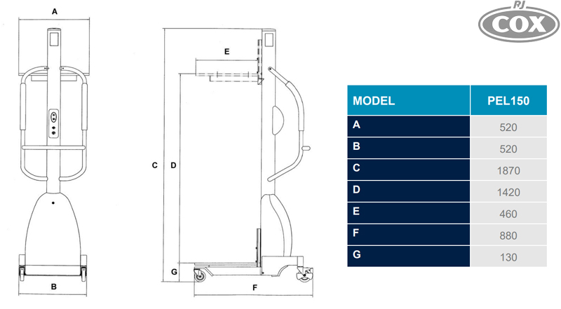 PACIFIC ELECTRIC LIFTER 150kg PEL150, PEL150KIT