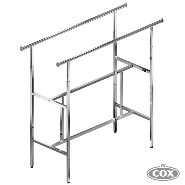 Double Rail Clothes Rack with Adjustable Rails