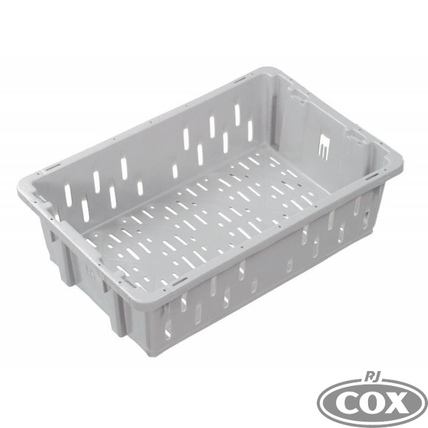Nally Vented Poultry Meat Tray Stack And Nest Plastic Crate
