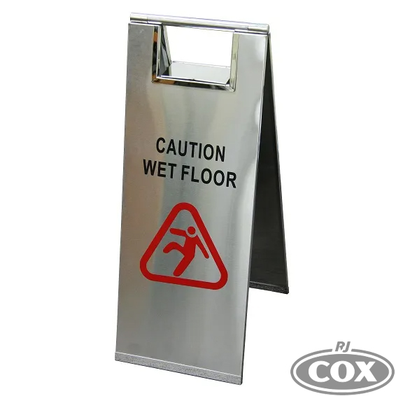 Stainless Steel Wet Floor Sign A frame