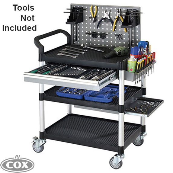 Service Cart Trolley with Tool Board & Drawer