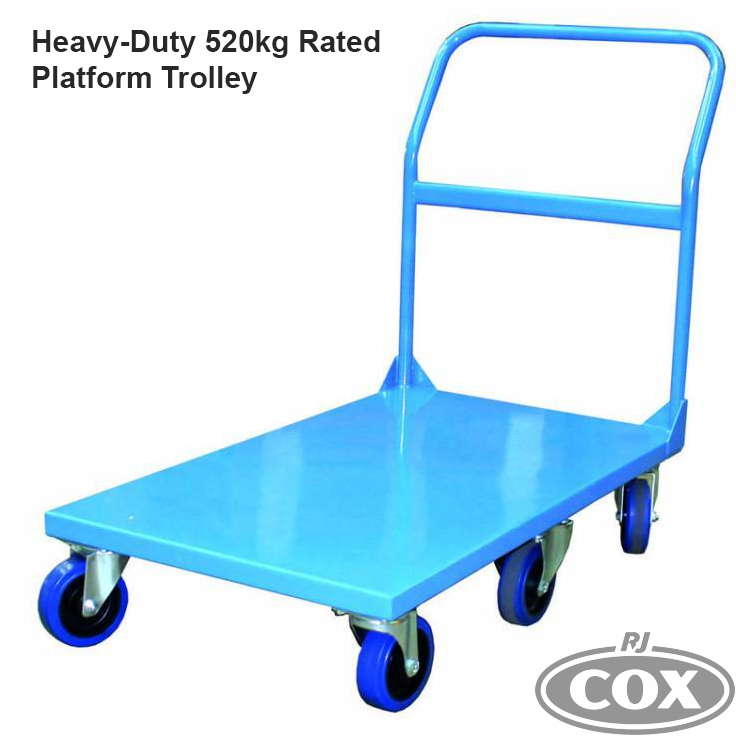 Heavy-Duty 6-Wheels Platform Trolley with Rocking Action