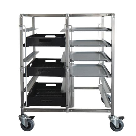 Mantova Stainless-Steel Half Height Breakfast Tray Trolley