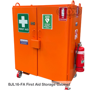 First Aid Storage Cabinets - Move via Forklift & Overhead Crane