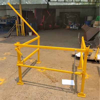 Mezzanine Safety Gate Separates Workers from Loading Areas 