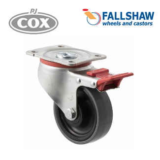 Fallshaw J Series Castors - 100mm dia Polyurethane on nylon