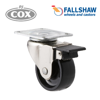 Fallshaw L Series Castors - 50mm Black Nylon wheel
